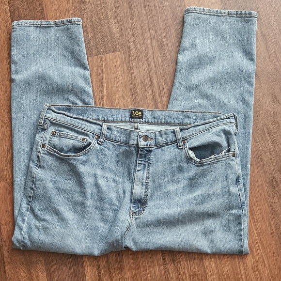 LEE mens classic fit BLUE jeans SIZE 42x27 - Picture 1 of 16